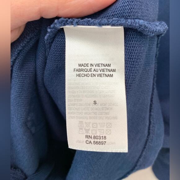 LUCKY BRAND | Navy Blue Cotton Jersey Knit Utility Jacket | Size Small - Picture 6 of 7